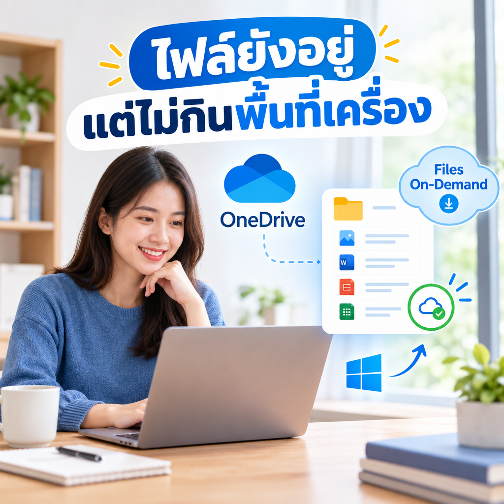วิธีเพิ่มพื้นที่โน้ตบุ๊กด้วย Files On-Demand ใน OneDrive บน Windows